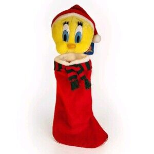 Vintage 1997 Looney Tunes Tweety Bird Christmas Stocking Plush Warner Bros
